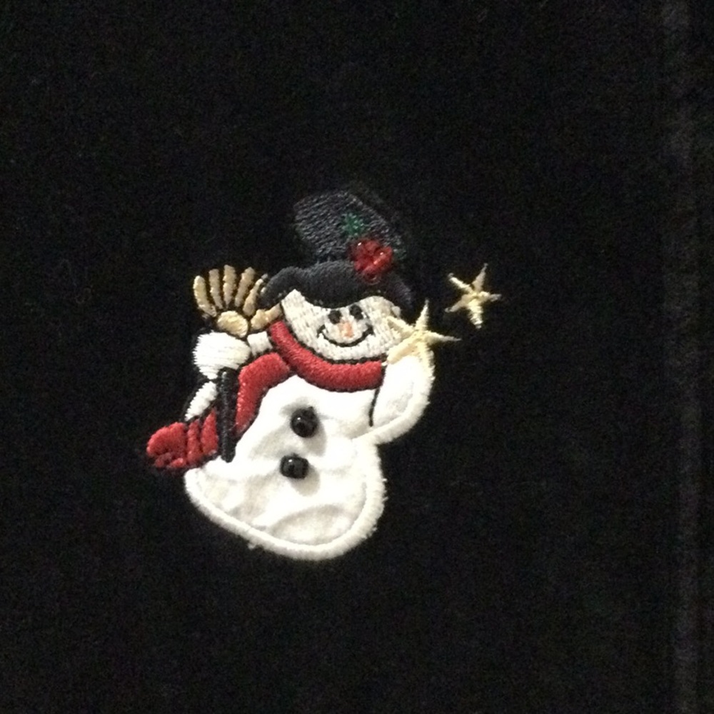 SNOWMEN Quacker Factory Velour Pants Set - Picture 6 of 11